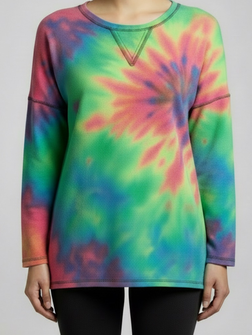 Cy Fashion Long Sleeve Tie Dye Tee - NWOT